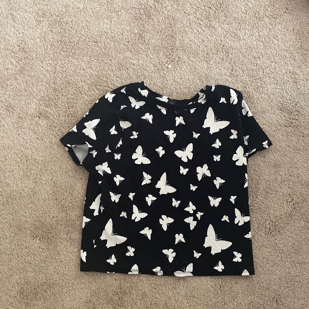 Cropped ribbed T-shirt’s